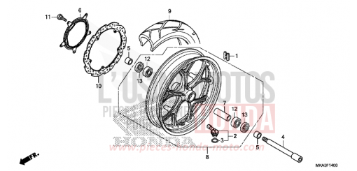 ROUE AVANT NC750XDH de 2017